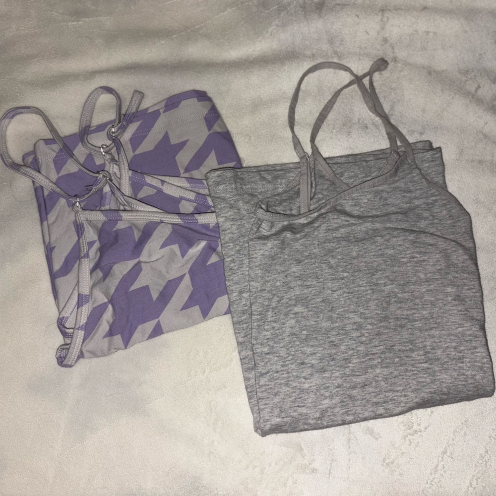 Purple and Gray Camisoles